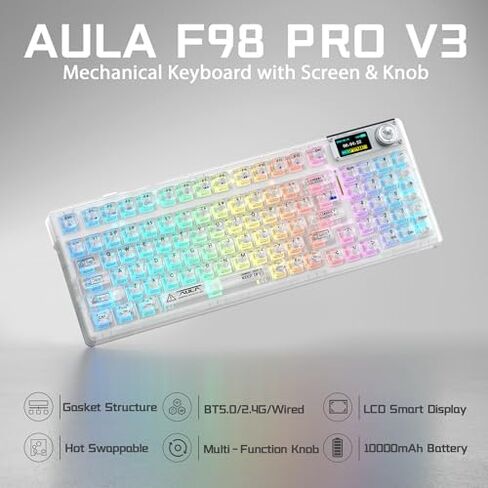 Aula Wireless Keyboard and Mouse Combo, Aula F98Pro Wireless Keyboard SC620 Wireless Mouse in Saudi Arabia