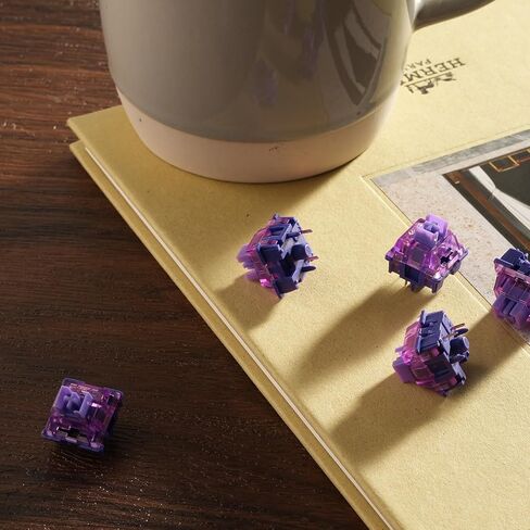 Akko V3 Lavender Purple Pro Keyboard Switch with Dustproof Stem for Mechanical Gaming Keyboard, 5-Pin Tactile Switches Pre-Lubed Switch (45pcs) in Kuwait