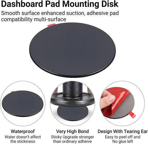 3Pcs 3.2" Car Sticky Base Plate Dashboard Pad Mounting Disk in Kuwait