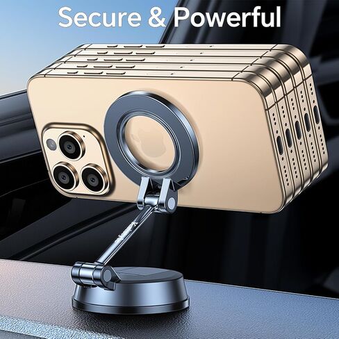Kaistyle for Magsafe Car Mount【Powerful Suction】Magnetic Phone Holder for Car Phone Holder Mount Suction Cup Phone Mount for Car Dashboard Windshield for iPhone 17 Pro Max 16 15 14 13 12（Carbon Fiber） in Kuwait