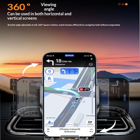 Wireless Car Charger,Phone Mount for Car Wireless Charger,15W Fast Charging Car Phone Holder Mount,Car Wireless Charger Universal Compatibility with All Wireless Charging Smartphones（Black） in Saudi Arabia