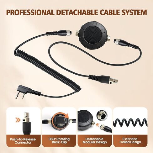 Noise Cancelling Walkie Racing Headset with 5-Pin & K1 Adapter in Saudi Arabia