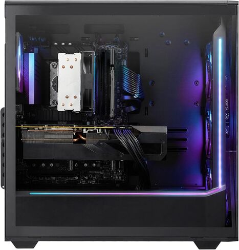 iBUYPOWER Slate Gaming PC Desktop Computer Intel Core i7 14700F CPU, NVIDIA GeForce RTX 5060Ti 16GB GPU, 16GB DDR5 5200MHz RAM, 1TB NVMe SSD, Windows 11 Home, Gamer Keyboard and Mouse - SBI7N56T07 in Saudi Arabia