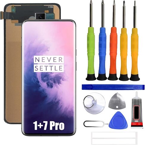 TFT LCD Display Compatible withOneplus 1+7 Pro / 7T Pro Screen Pantalla Touch Digitizer Replacement [No Fingerprint Support] with Repair Tool kit in Saudi Arabia