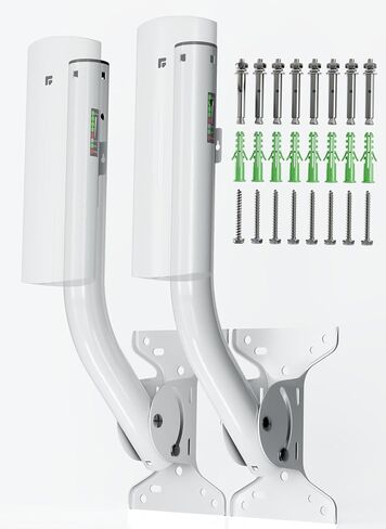Wireless Bridge Ubiquiti NBE-M5-16 PRE-CONFIGURED, Bundle of 2 Ubiquiti NanoBeam M5, Two Mounting Poles and 4 CAT 8 Cables, Point to Point Outdoor WiFi Bridge, Plug and Play, 5GHz,15+km Link Range in Saudi Arabia