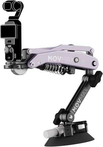 MOVMAX Blade Arm for DJI Pocket 3, Insta 360, and GoPro Hero 12 Cameras with N2 Arm Technology and Universal Locking Screw, Car Suction Cup Mount (Glacier Blue) in Saudi Arabia