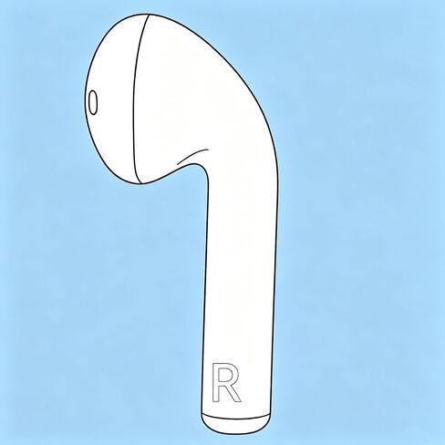 Single Earbuds Pods 2 A2032 Replacement Right Earbud Only, Bluetooth Wireless Single Ear Replacement, Compatible with Pods 2nd Generation, R A2032 in Saudi Arabia