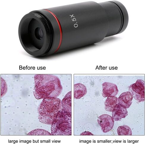 0.5X C Mount Microscope Adapter 23.2mm Electronic Eyepiece Reduction Lens 0.5X Microscope Lens for Adapter in Saudi Arabia
