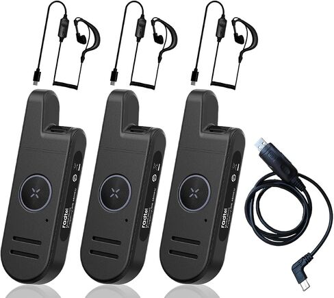 Radtel RT13 Super Mini Walkie Talkie Rechargeable, VOX Handsfree,Two Way Radio FRS Business Radio for Restaurants Hair Salons Hotels (3 Pack) in Saudi Arabia