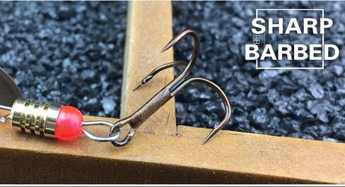 KINGFOREST 12pcs Fishing Lures Spinnerbait for Bass Trout Salmon Walleye Hard Metal Spinner Baits Kit with Tackle Box in Saudi Arabia
