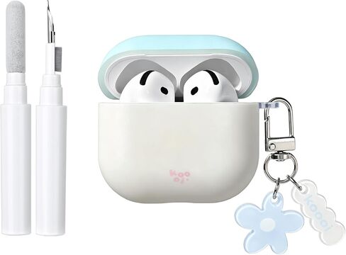حافظة inewateri لجهاز AirPods 4، غطاء جمالي لطيف اللون - بيج in Kuwait