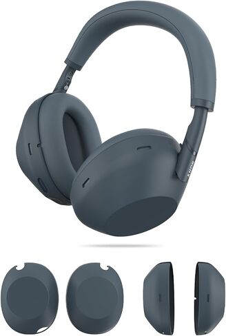 TUDIA Snap-On PC Case for Sony WH-1000XM6 (2025) Headphones - Slim Shockproof Lightweight Hard Shell Ear Cup Protectors [Left & Right Covers Only] - Black in Kuwait