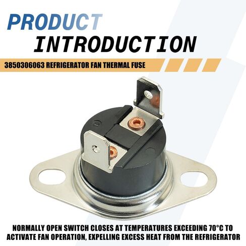 5304509475 Microwave Vent Thermostat Compatible with Frigidaire | Normally Open Limit Switch, Closes at 158°F （70℃）| Replaces 4583663, AP6230622, PS12071310, EAP12071310 in Saudi Arabia