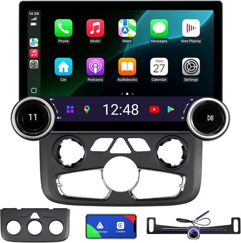 Touchscreen Car Stereo Radio for Dodge Ram 1500 2500 3500 2013-2018,Wireless CarPlay Android Auto GPS Navigation Head Unit Replacement,Manual & Auto Climate Control in Kuwait