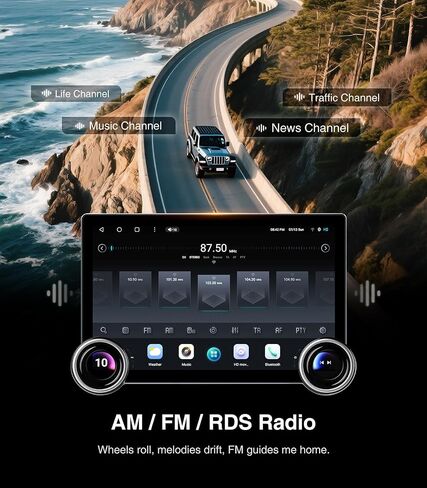 Touchscreen Car Stereo Radio for Dodge Ram 1500 2500 3500 2013-2018,Wireless CarPlay Android Auto GPS Navigation Head Unit Replacement,Manual & Auto Climate Control in Kuwait