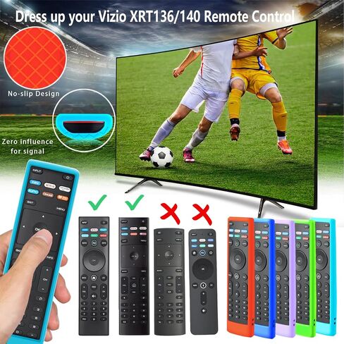 Case for Vizio TV Remote, Cover Compatible with Vizio Smart TV Remote Control XRT136 / XRT140 Silicon Universal Sleeve Skin Glow in The Dark Blue in Saudi Arabia