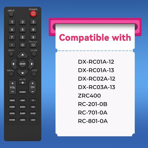 Universal Remote Control for Dynex, Compatible Dynex TV Remote Replacement in Saudi Arabia