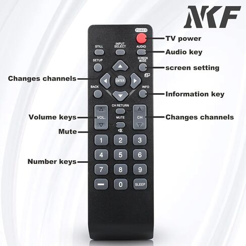 NH000UD for Emerson TV Remote Replacement: Universal Remote Control for Emerson TV and Sylvania TV Remote LC190EM2 LC260EM2 LC220EM1 LC320EM2 LC401EM3F CLC401EM2F RLC220SL1 and LC220SL in Saudi Arabia