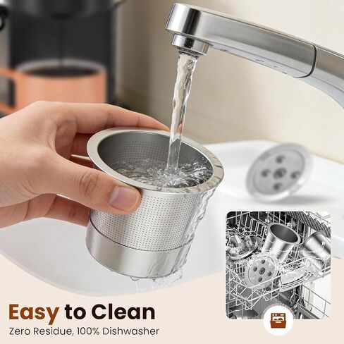 RETHONE Reusable K Cups for Keurig Supreme: Stainless Steel 5-Hole Coffee Pods Multistream K Cup Refillable Mesh Filter Compatible with K Supreme/K-Slim/K-Duo Gen2/K-Brew Chill - Easy Clean,Planet in Saudi Arabia