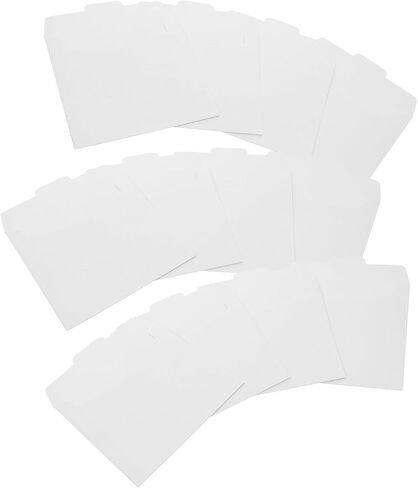 CD Sleeves and Sleek Style for Disc Storage White 50pcs Paper with Wide Compatibility, Simple Design for Protecting DVDs and Cds in Home or Office Use in Kuwait