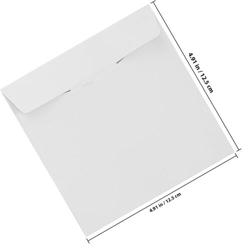 CD Sleeves and Sleek Style for Disc Storage White 50pcs Paper with Wide Compatibility, Simple Design for Protecting DVDs and Cds in Home or Office Use in Kuwait