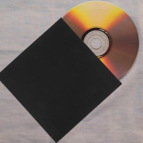 10pcs Paper CD Sleeves DVD Envelopes Disc Cases for Media Storage Protection Movie Files Wedding Photography Black in Saudi Arabia