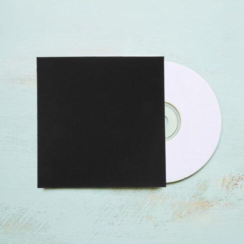 10pcs Paper CD Sleeves DVD Envelopes Disc Cases for Media Storage Protection Movie Files Wedding Photography Black in Saudi Arabia