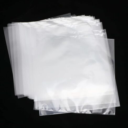 Vinyl Record Sleeves Thickened Cpp Material 30pcs No Seal Flat Bags 12 Inch Widened Design Protecting Vinyl Records and Cds Storage Sleeves for Media Collection in Kuwait