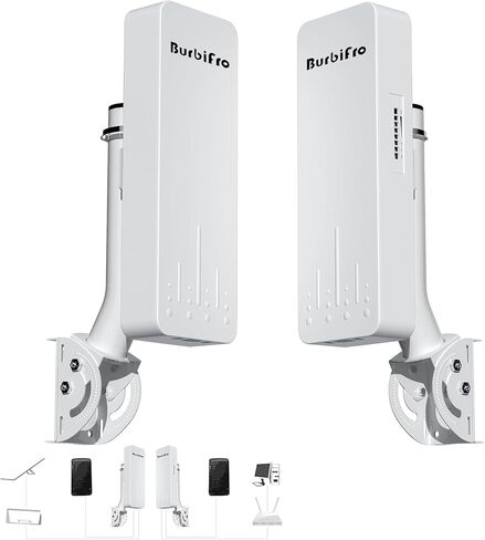 Point to Point Wireless Bridge Outdoor Kit with Bracket, 5.8GHz with 16dBi Antenna - Extend Network to Barn, Shop, Garage, IP65 Waterproof, PtP/PtMP, 24V POE Power in Kuwait