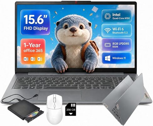 Lenovo IdeaPad Slim-3 15.6-inch Laptop - 1-Y Office 365, FHD, WiFi 6, USB-C in Kuwait