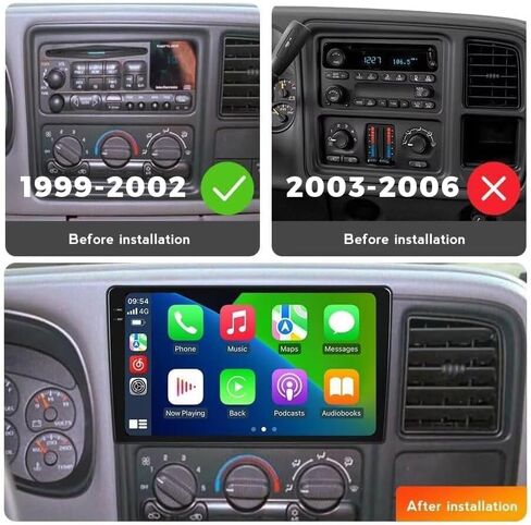 MekedeTech 9" Radio for Chevy Silverado/Suburban/Tahoe GMC Sierra 1999-2002 in Kuwait