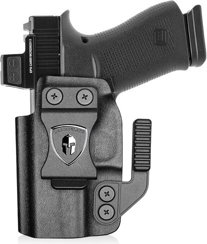 WARRIORLAND IWB Kydex Holster, w/Claw & Optics Cut, Compatible with Glock 43 / G43X & G43X MOS Pistol, Inside Waistband Concealed Carry Holster, Adj. Retention & Cant, Left Hand in Kuwait