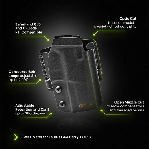 GRITR OWB Kydex Taurus GX4 Carry Toro Holster, Right Hand in Saudi Arabia
