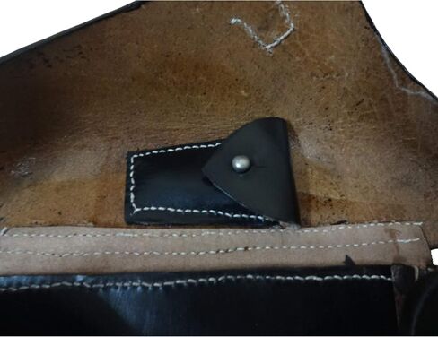 warreplica WW2 German P08 Luger Hardshell Holster|Otto Sindel Berlin Marked Reproduction|Premium Brown Leather Sidearm Pouch|Authentic Military Field Gear for Historical Reenactors & Collectors in Kuwait
