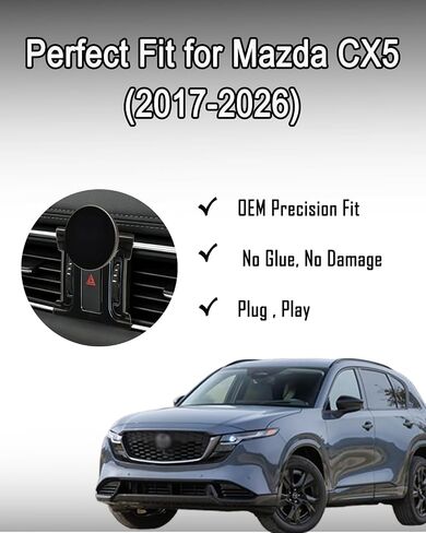 for Mazda CX5 Phone Mount 2017-2025 Magnetic 360° Rotation Holder in Kuwait