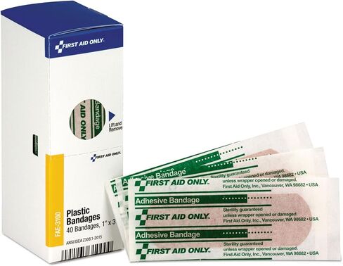 الإسعافات الأولية فقط FAE-3101 ضمادات قماشية قابلة لإعادة التعبئة مقاس 1 × 3 بوصة (عبوة من 40 قطعة) in Kuwait