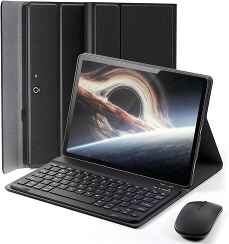TUNKARMOR Case Keyboard for Microsoft Surface Pro 11/10/9 13.1 inch - Mouse and Magnetically Keyboard, Slim Case with Pen Holder, Auto Sleep/Wake (Black, 13' Inch-Pro 11/10/9) in Kuwait
