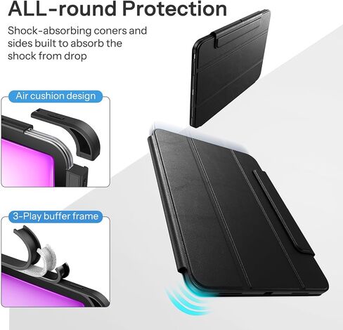 SPARIN Case for iPad Air 13 Inch M4/M3/M2, Removable Magnetic Cover -Black in Kuwait