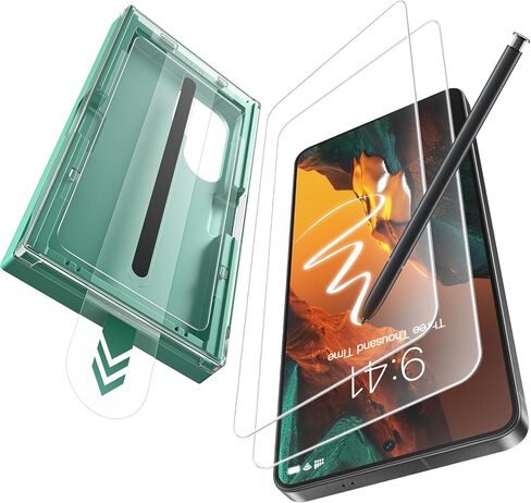 GolbinBox 2 Pack Screen Protector for Samsung Galaxy S26 Ultra 6.9" (2026), 9H+ Tempered Glass, Fingerprint Compatible, Auto-Alignment Install Kit, HD Clear, Case Friendly in Kuwait