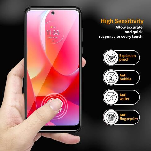 3 Pack for Motorola Moto G Power (2022) Tempered Glass Screen Protector, Scratch-Proof, Bubble-Free,HD Transparent, 9H Hardness,Bubble Free,Case Friendly in Kuwait