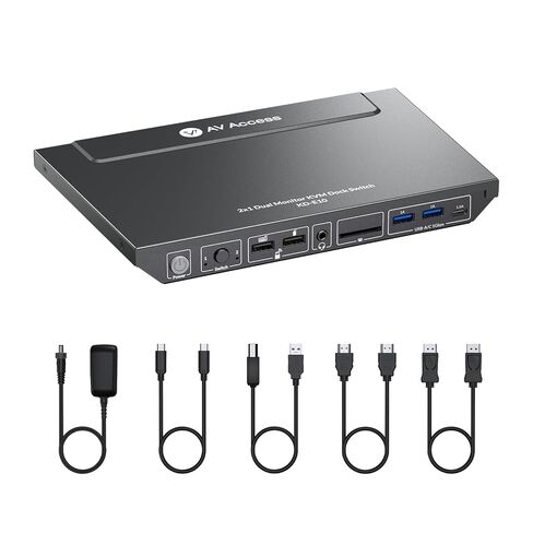 AV Access Docking Station KVM Switch 2 Monitors 1 Laptop & 2 Desktop PCs in Saudi Arabia