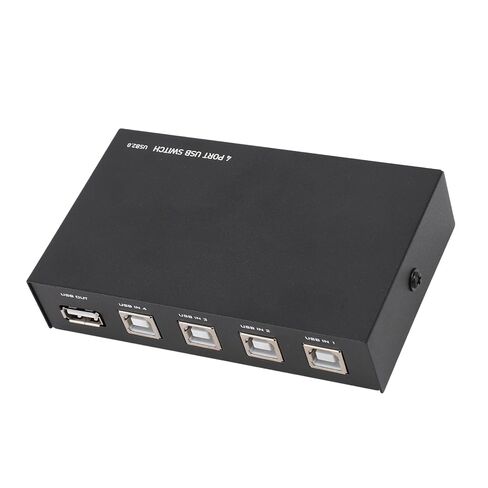 Gonetre USB Sharing Manual Switch Box, 4 Port USB 2.0 Share Switcher Hub with Push Buttons, for Printer Scanner Camera Keyboard in Saudi Arabia