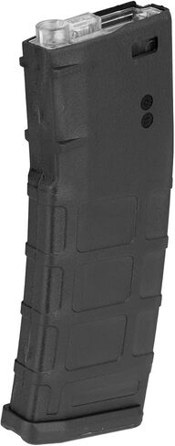 GoldenBall X Sentinel Gears 330rd Waffled Polymer M4/M16 High Capacity Airsoft AEG Magazine - Black in Kuwait