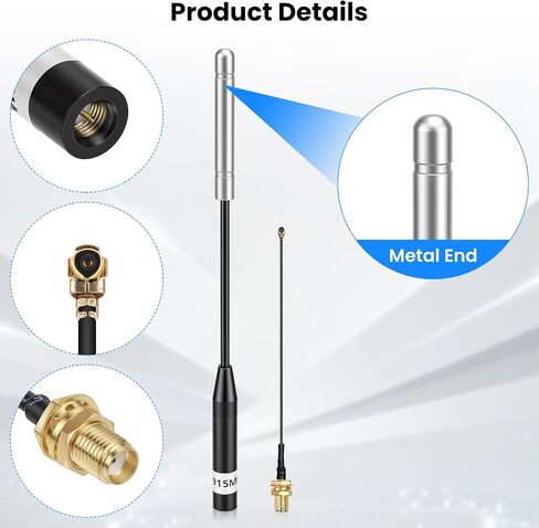 915MHz LoRa Antenna, Whip Antenna 20cm, Meshtastic 10dBi Gain, White 2Pcs in Saudi Arabia