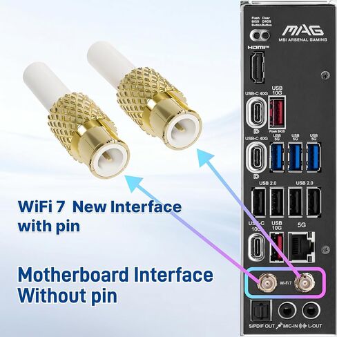 WiFi 7 Antenna Magnetic Base New Interface for MSI MAG B850 Tomahawk MAX in Saudi Arabia