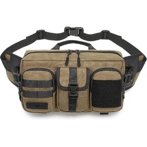 OZUKO Fanny Pack, Large Capacity Tactical Waist Bag with Multiple Pockets, Water Resistant Crossbody Fanny Pack, Lightweight Hip Pack for Hiking Running Travel Outdoor in Saudi Arabia