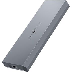 NVME Enclosure ['Tough Guy' Quality] 10 Gbps NVME & SATA, Solid Aluminium Alloy Case for M-Key SSD, SETMSPACE Screw Fixed M.2 Enclosure with USB C/A Cable, SSD Enclosure for 2230/2242/2260/2280-Grey in Saudi Arabia