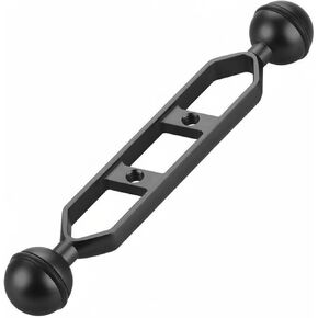 Diving Light Arm Aluminum Alloy Twin Ball Mount Extension Arm Camera Buoyancy Arm Suitable for Scuba Diving Marine Photography, Black, 7 Inch in Saudi Arabia