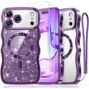 Meifigno Magnetic for iPhone 17 Pro Max Case Cute Wavy(6.9"), Cosmic Orange in Saudi Arabia