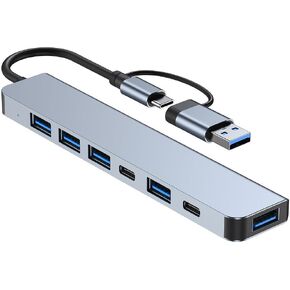 VIENON Aluminum USB C & USB Hub 7-in-1 with USB 3.0, USB-C Ports for PC/Laptops/MacBook Pro/Air/iMac/iPad and More Devices in Saudi Arabia